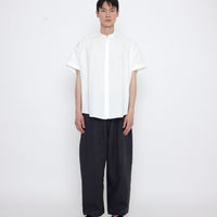 Mandarin Cocoon Short Sleeves Shirt - SS25 - Off-White