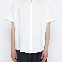 Mandarin Cocoon Short Sleeves Shirt - SS25 - Off-White