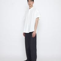 Mandarin Cocoon Short Sleeves Shirt - SS25 - Off-White