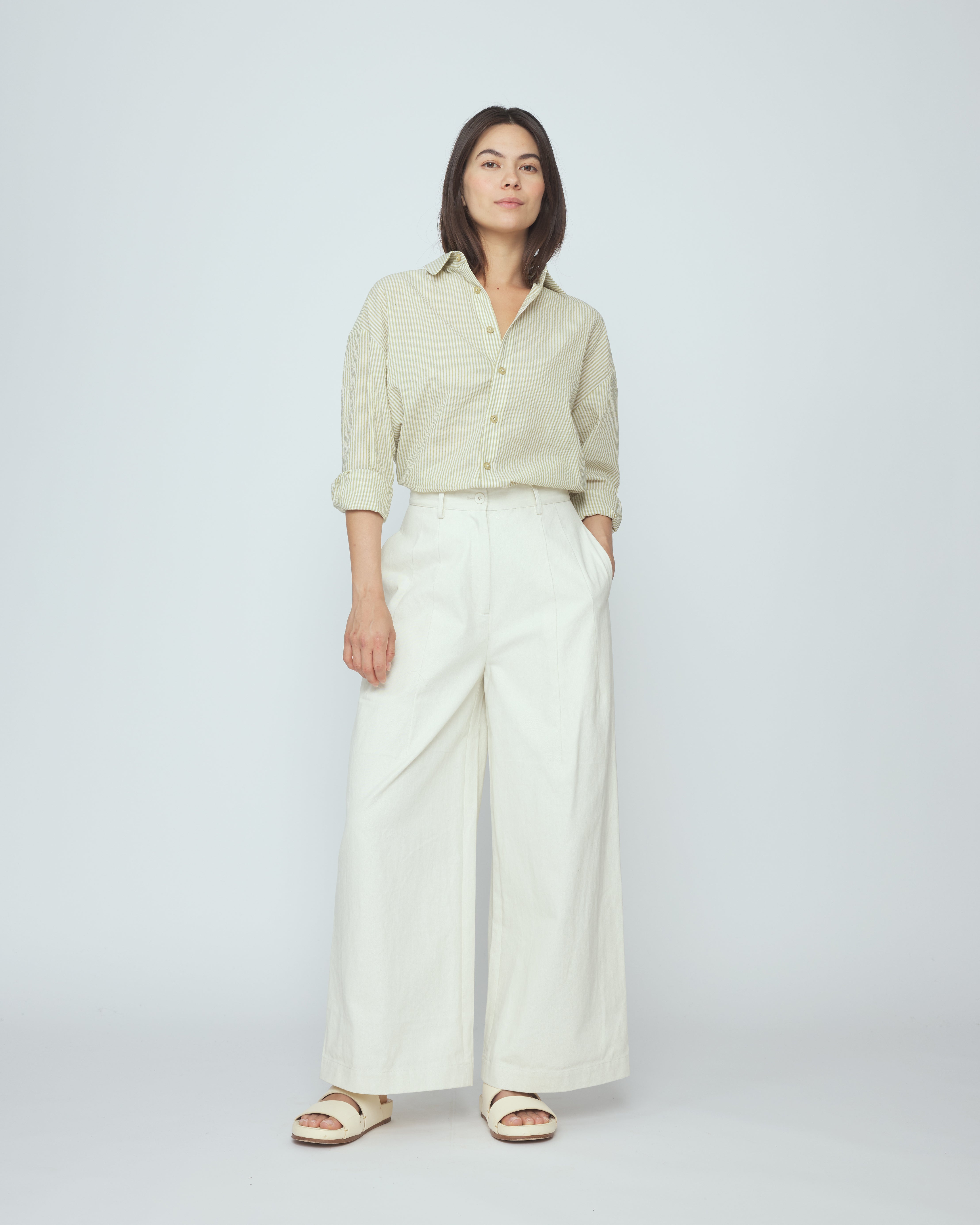 Wide-Legged Skate Trouser - SS26 - Pearl White – 7115 by Szeki