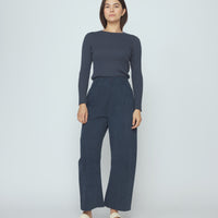 Ribbed Long Sleeves - SS26 - Stone Navy