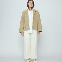 Lapel Short Coat - SS26 - Washed Tan