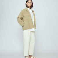 Lapel Short Coat - SS26 - Washed Tan