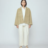 Lapel Short Coat - SS26 - Washed Tan