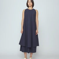 Papery Layered Dress - SS26 - Navy