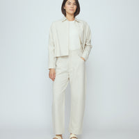 Signature 3/4 Cropped Shirt Jacket - Canvas Edition - Oatmeal