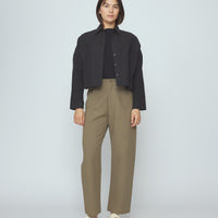 Signature 3/4 Cropped Shirt Jacket - Canvas Edition - Black