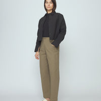 Signature 3/4 Cropped Shirt Jacket - Canvas Edition - Black