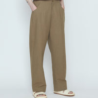 Signature Curve Legged Trouser - Canvas Edition - Moss Brown