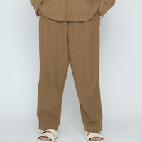 Elastic Dropped Crotch Trouser - SS26 - Caramel