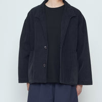 Lapel Short Coat - SS26 - Washed Black