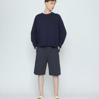 Roll Seam Pull Over - SS26 - Navy