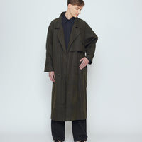 Long Rain Trench - Waxed Edition - SS26 - Deep Olive