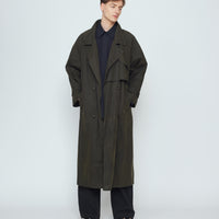 Long Rain Trench - Waxed Edition - SS26 - Deep Olive