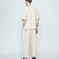 Signature Pleated Trouser - Canvas Edition - Oatmeal