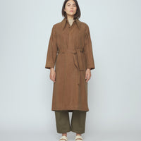 Spring Trench Overcoat - Waxed Edition - SS26 - Pecan Brown