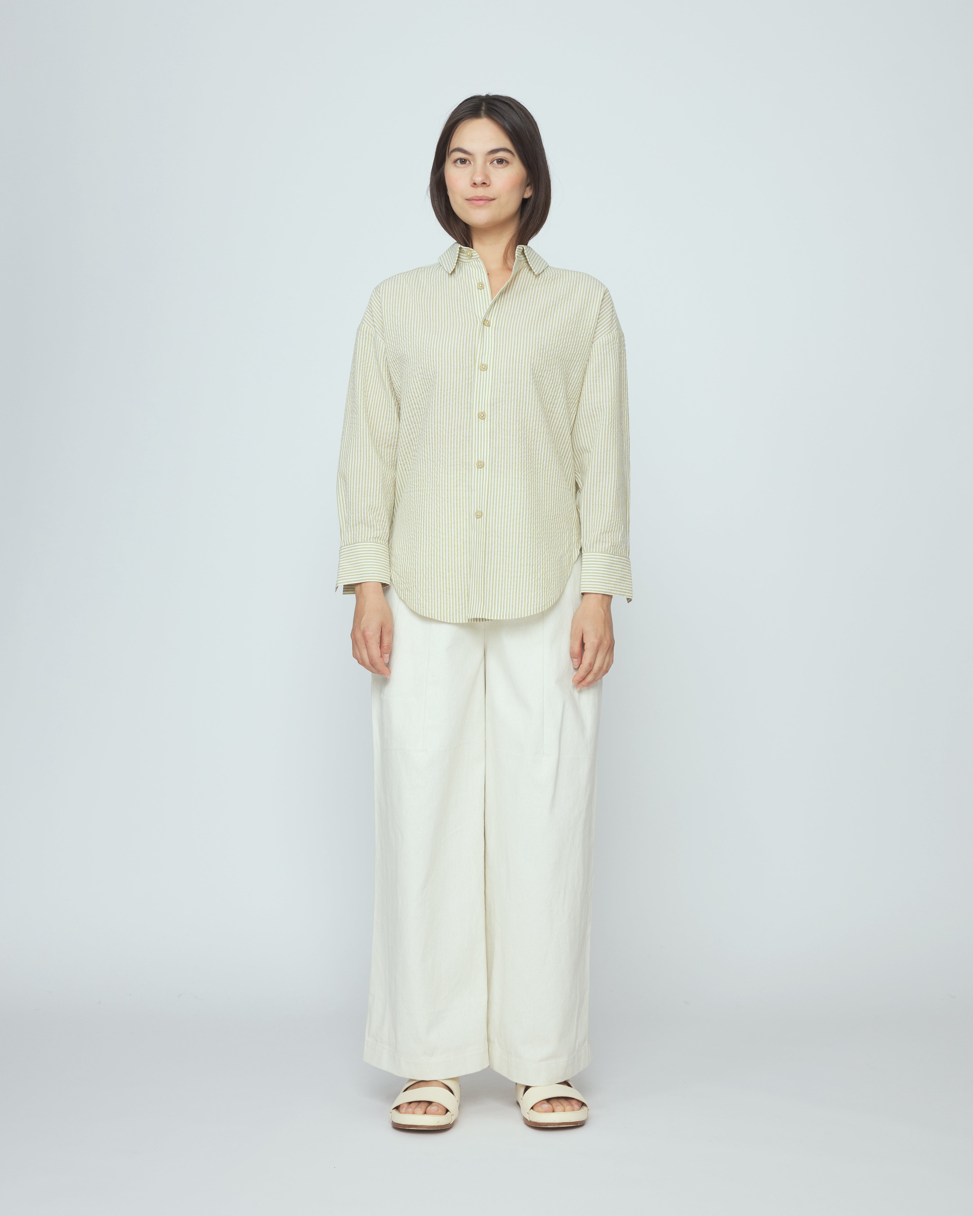 Striped Dolman Shirt - SS26 - Mustard Stripes – 7115 by Szeki