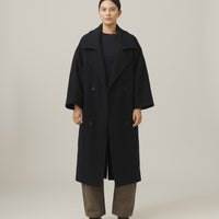 Signature Oversized Wool Coat - Black