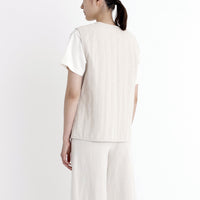 Signature Quilted Vest - Oatmeal