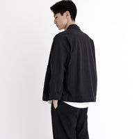 Signature Panel Pockets Shirt Jacket - Canvas Edition - Black