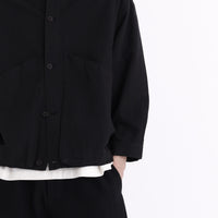 Signature Panel Pockets Shirt Jacket - Canvas Edition - Black
