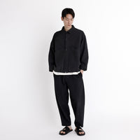 Signature Panel Pockets Shirt Jacket - Canvas Edition - Black