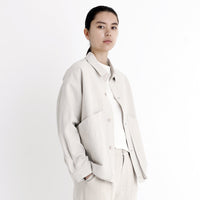 Signature Panel Pockets Shirt Jacket - Canvas Edition - Oatmeal