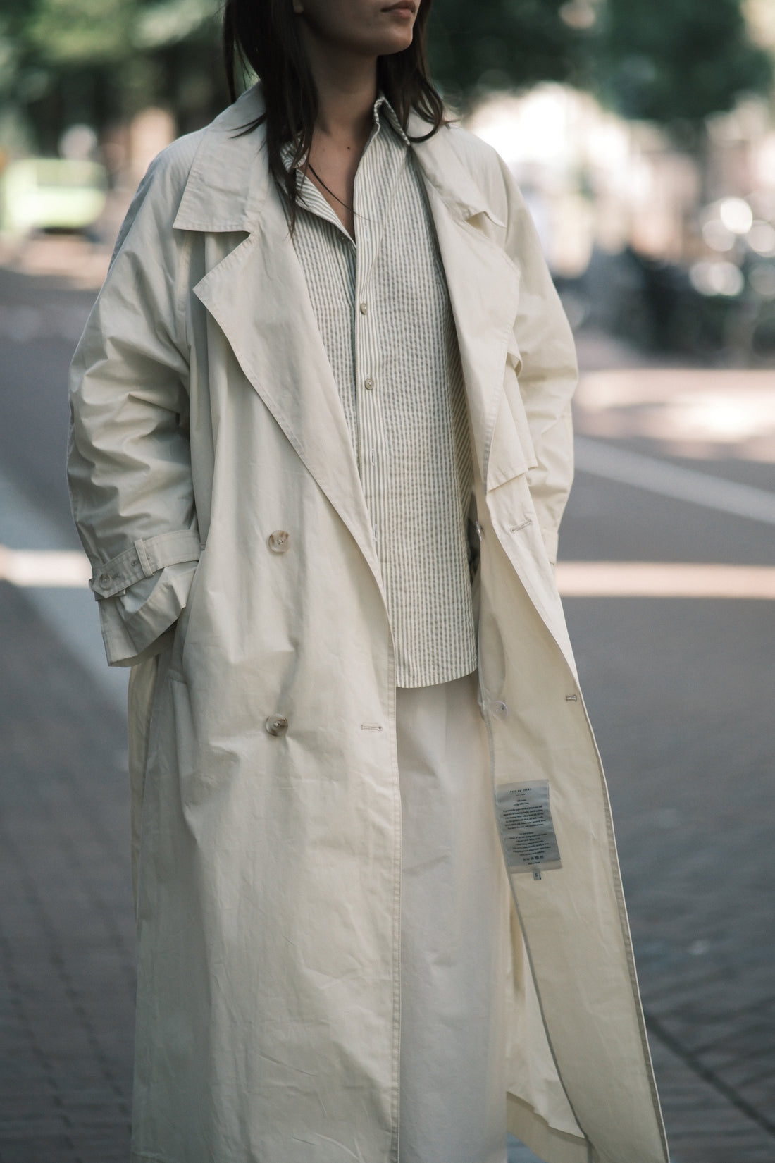 Long Rain Trench - Waxed Edition - SS26 - Antique White