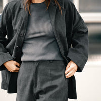 Oversized Blazer - SS26 - Charcoal Black