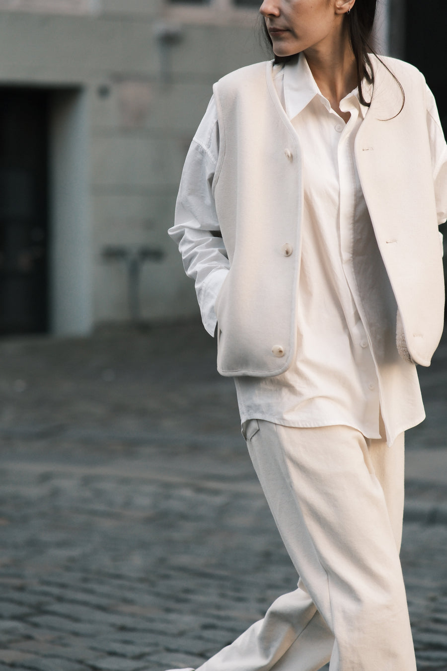 Double Faced Canvas Vest - FW25 -Off-White