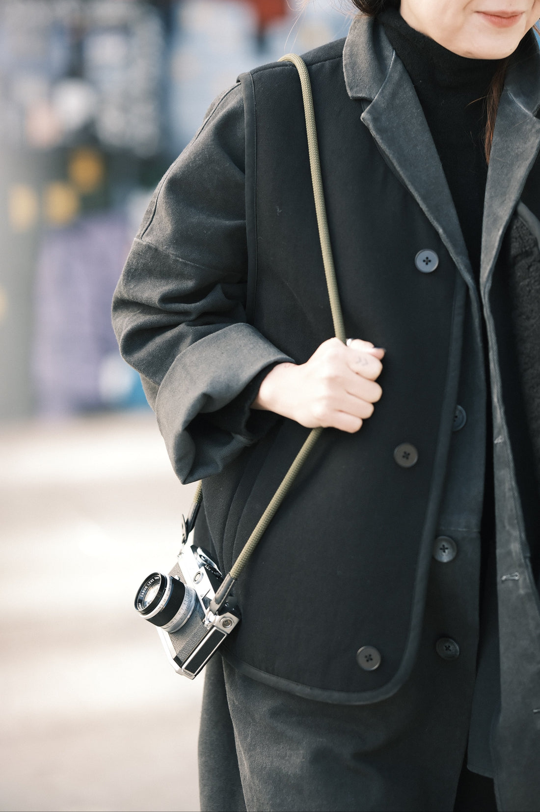 Double Faced Canvas Vest - FW25 - Black