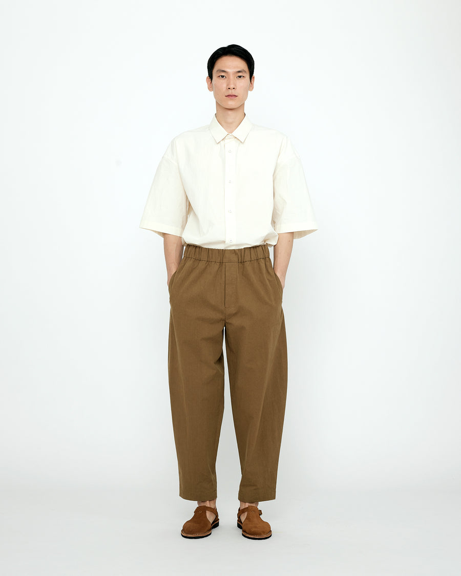 Signature Elastic Pull-Up Trouser - Cotton Edition - Brown