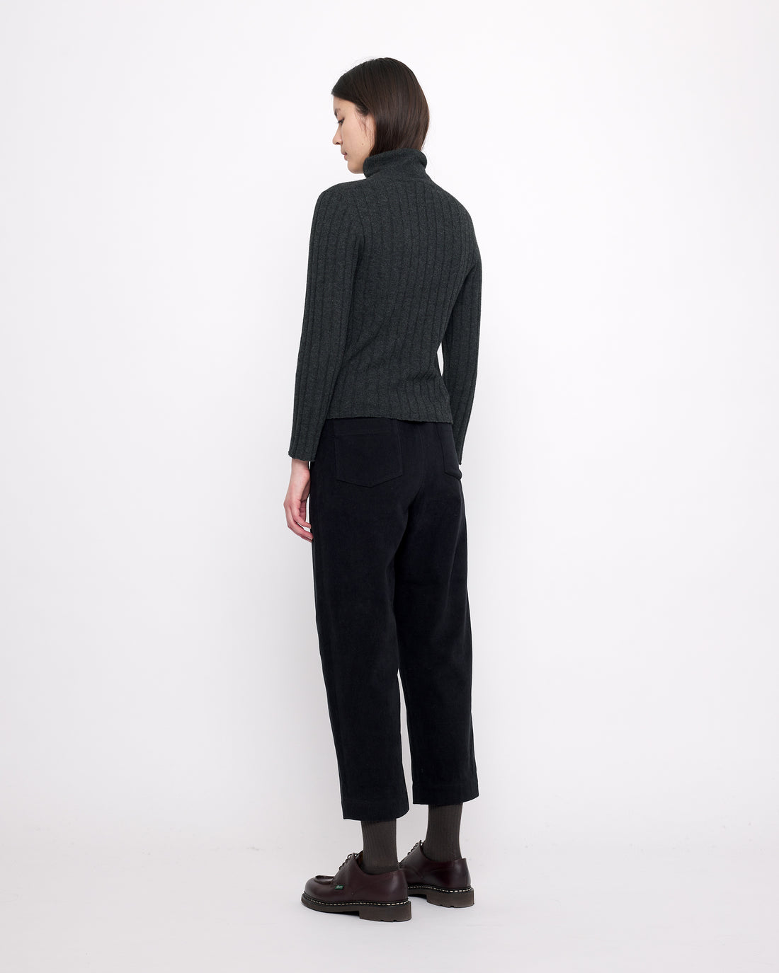 Yak Ribbed Roll Neck - FW24 - Charcoal
