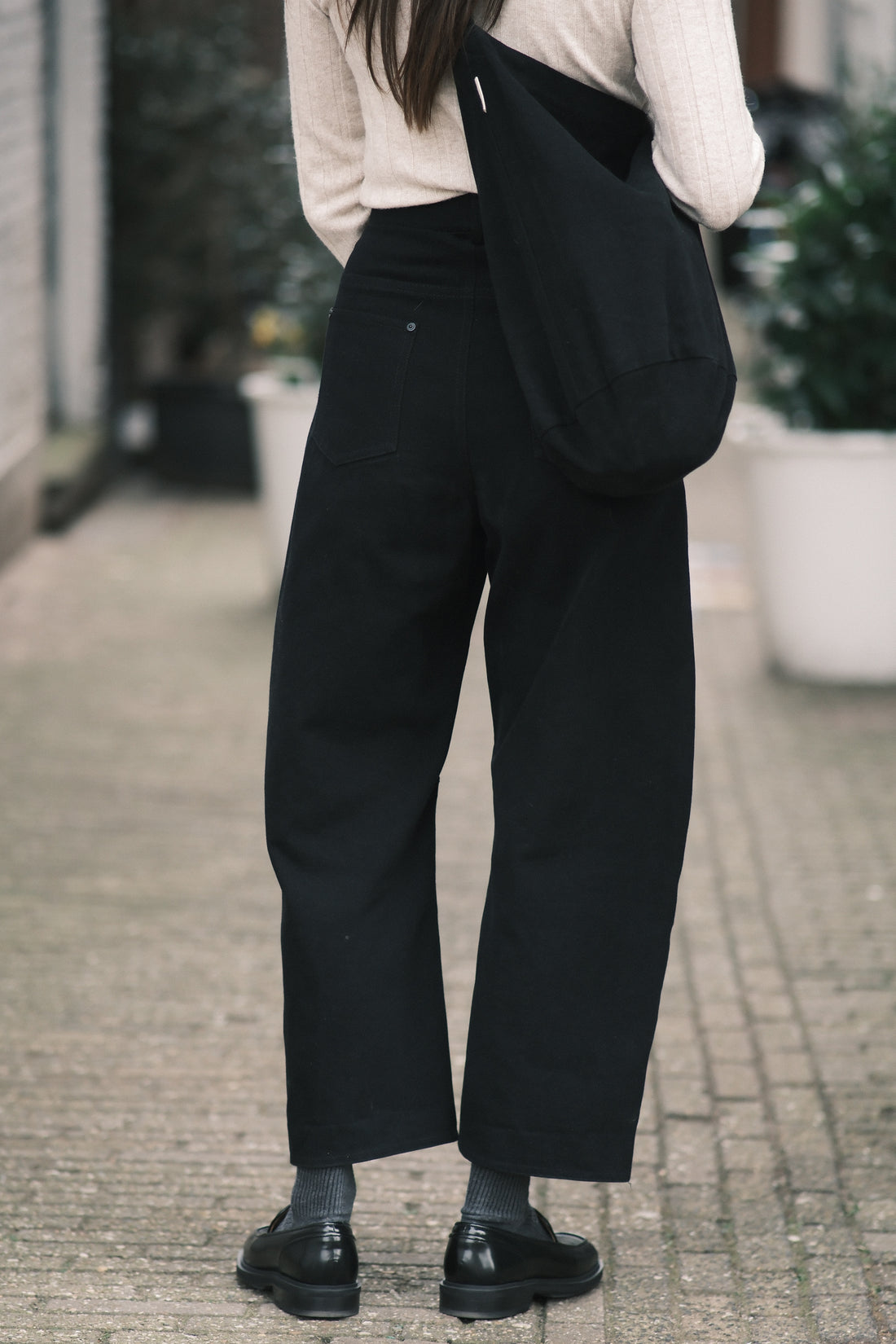 Signature Curve Legged Work Trouser - Brushed Canvas Edition - Black