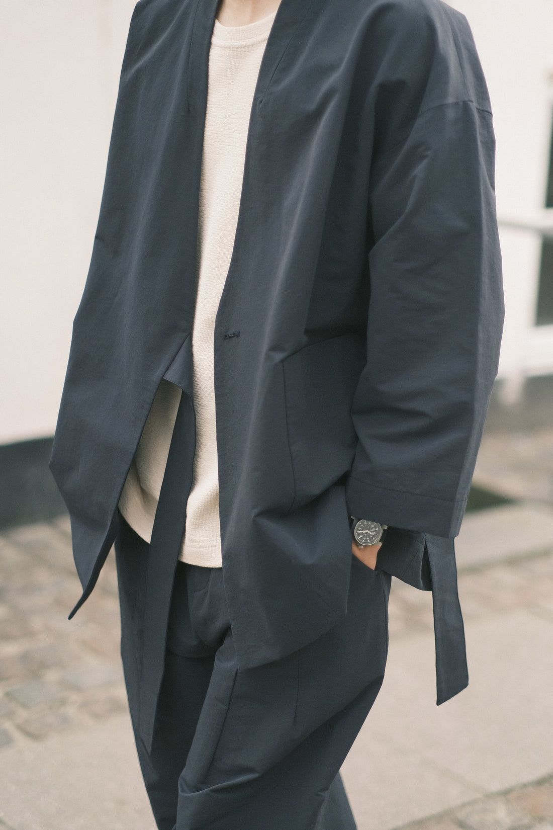 Spring Wrap Coat - SS26 - Navy