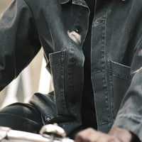 Signature Panel Pockets Jacket - Spring Edition - Washed Black