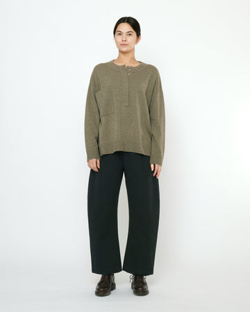 Relaxed Pocket Sweater- FW25 - Sage Gray