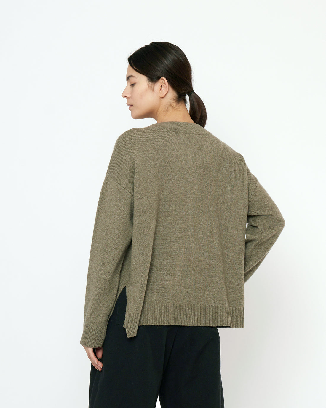 Relaxed Pocket Sweater- FW25 - Sage Gray