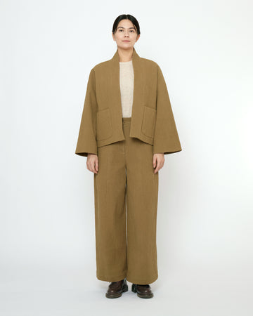 Textured Pockets Blazer - FW25 - Kelp