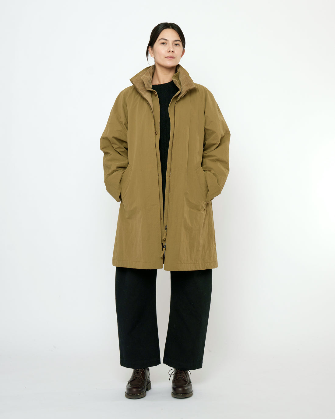 Double Collar Overcoat - FW25 - Kelp