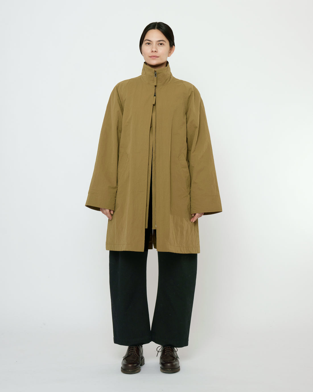 Double Collar Overcoat - FW25 - Kelp