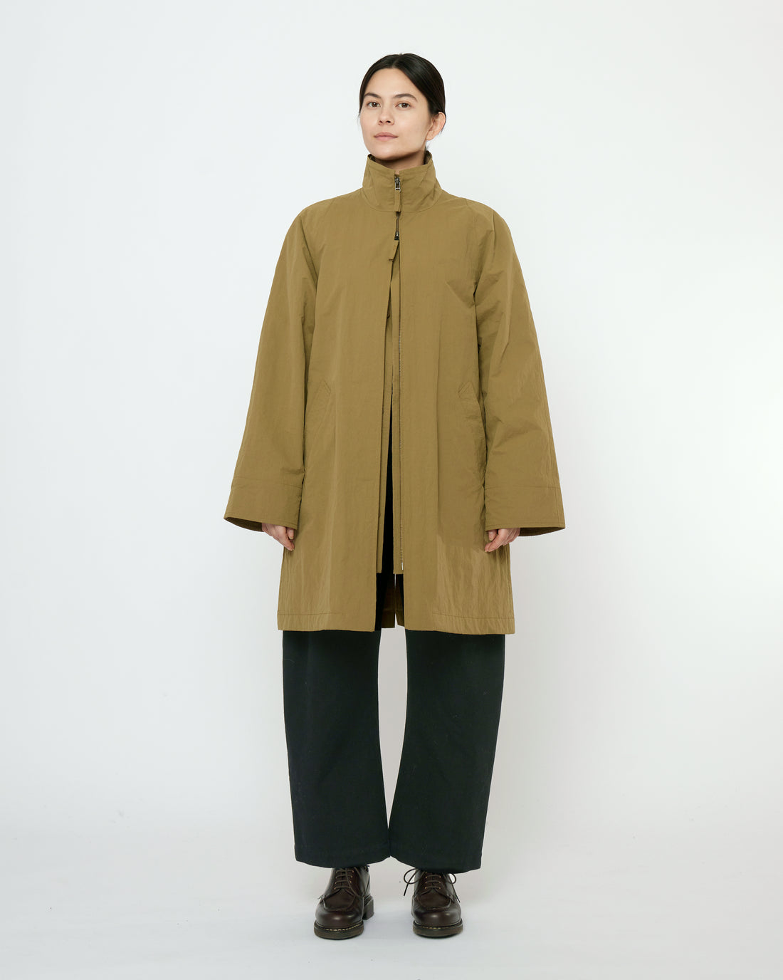 Double Collar Overcoat - FW25 - Kelp