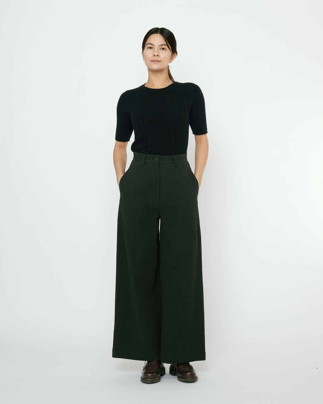 Ribbed Short Sleeves - FW25 - Black