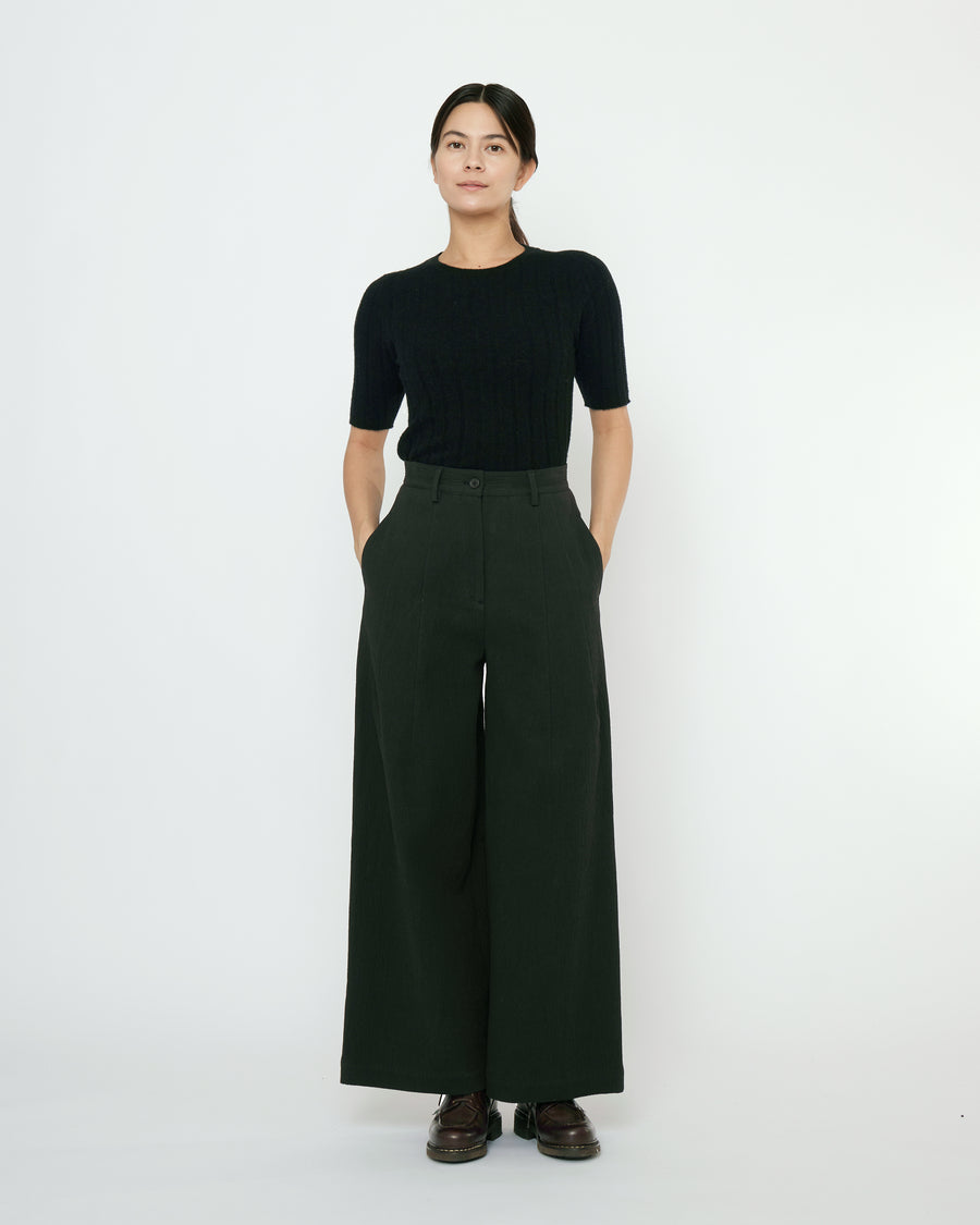 Ribbed Short Sleeves - FW25 - Black