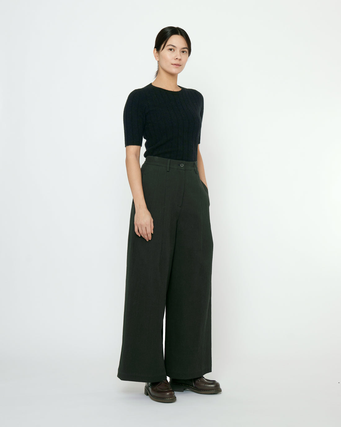 Ribbed Short Sleeves - FW25 - Black