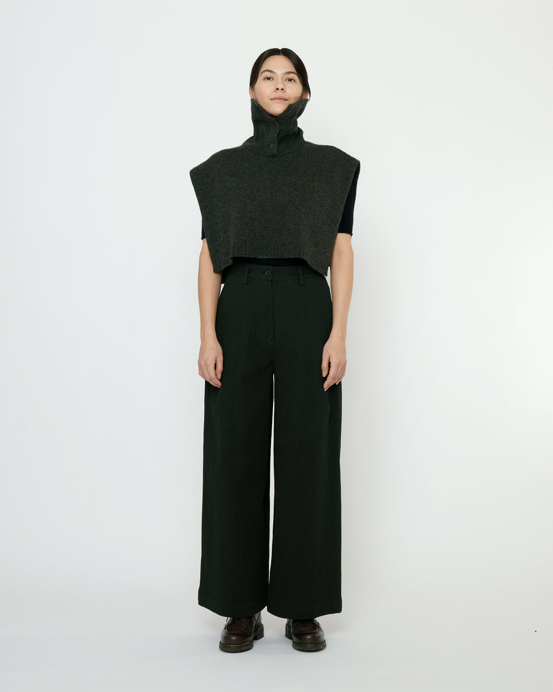 Knit Turtleneck Vest - FW25 - Charcoal