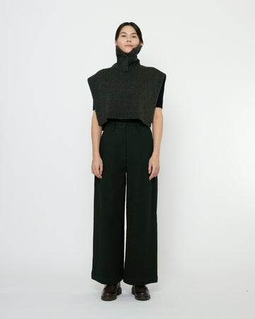 Knit Turtleneck Vest - FW25 - Charcoal