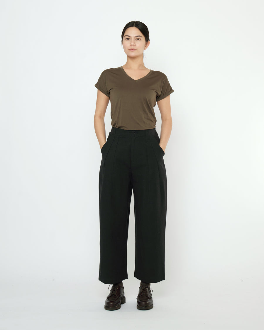 Signature Pleated Trouser - Canvas Edition - Black