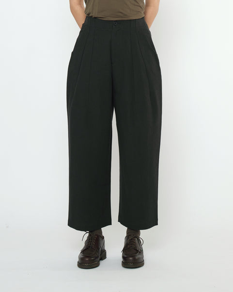 Signature Pleated Trouser - Canvas Edition - Black
