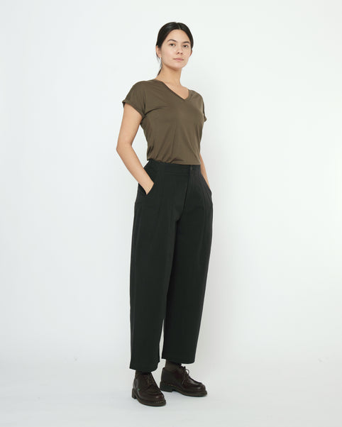 Signature Pleated Trouser - Canvas Edition - Black